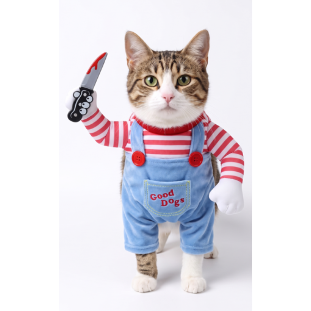 Killer Doll Pet Costume - Dog & Cat Halloween Outfit